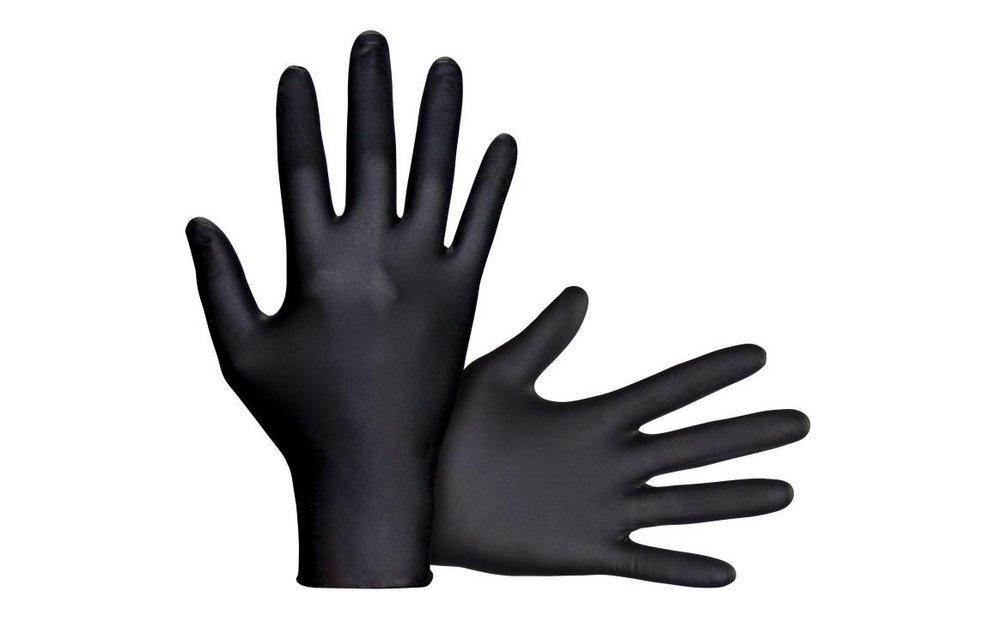 SAS Safety Black 6 mil Powder Free Rubber Disposable Glove in Black (Pack of 120) 