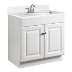 30 x 18 in. Floor Mount Vanity in White