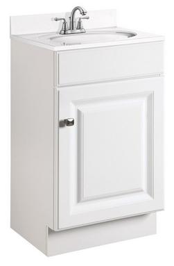 18 in. Floor Mount Vanity in White