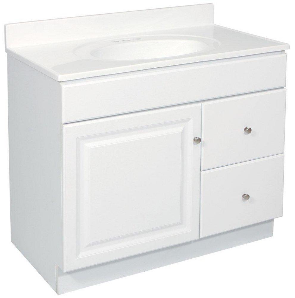 Design House White 36 in. Floor Mount Vanity 