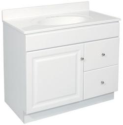 36 in. Floor Mount Vanity in White
