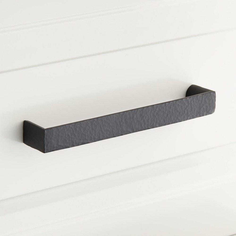 Signature Hardware Matte Black 10-1/4 in. Rectangular Cabinet Pull 