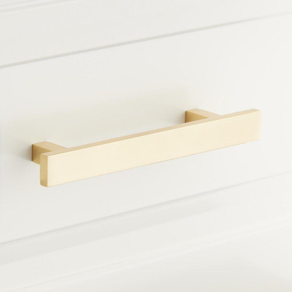 Signature Hardware Polished Brass 7-1/2 in. Rectangular Cabinet Pull 