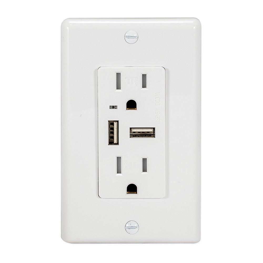 EZ-FLO White 4V USB Charger in White 