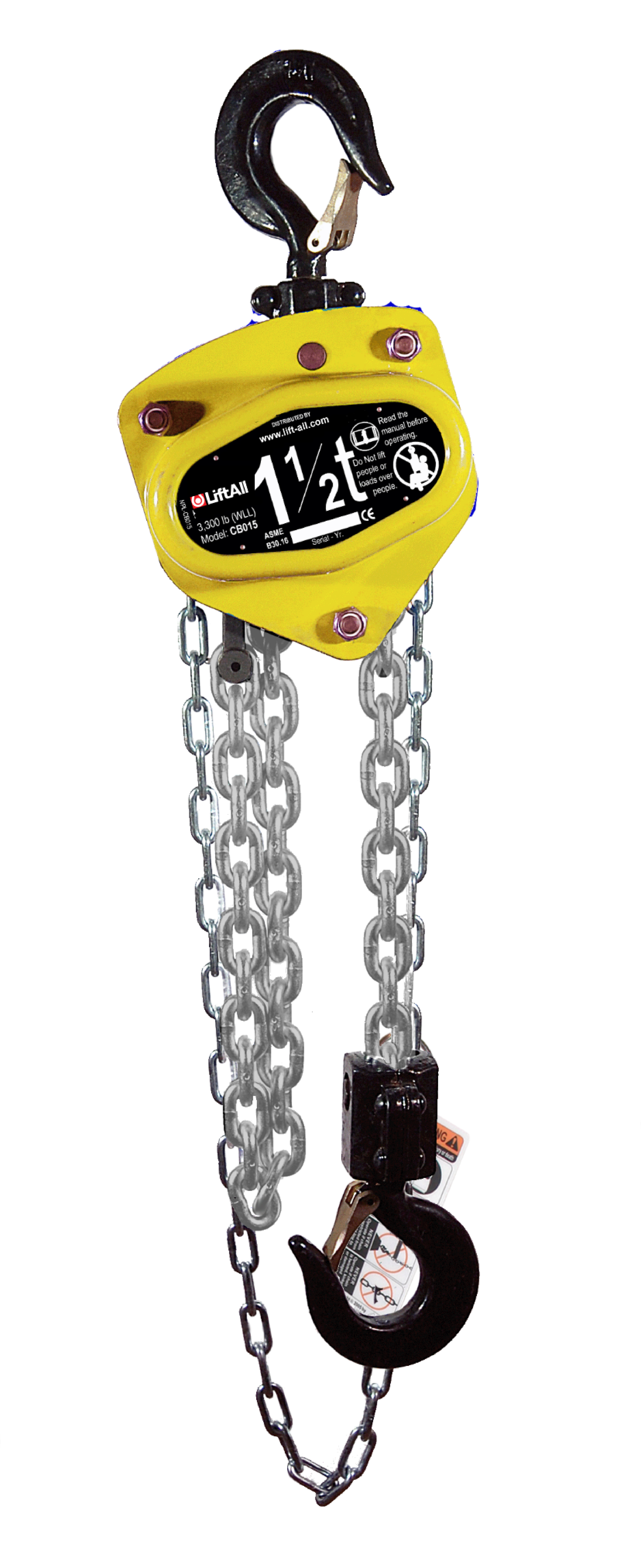 Lift-All&reg; Yellow 1 in. Screw Pin and Shackle 