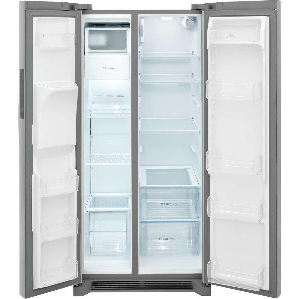 Frigidaire Stainless Steel 33-3/25 in. 14.3 cu. ft. Side-By-Side Refrigerator 