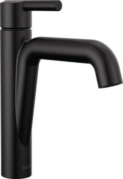 Single Handle Monoblock Bathroom Sink Faucet in Matte Black