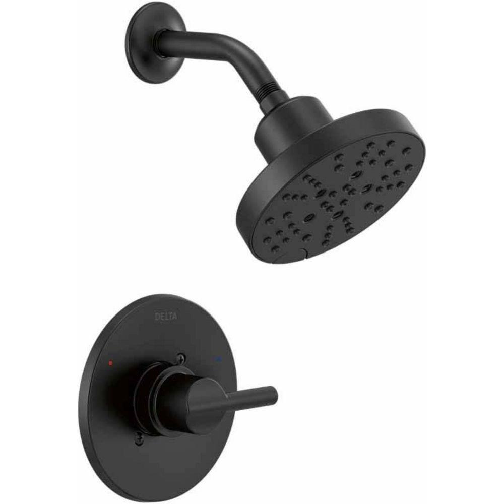 Single Handle Multi Function Shower Faucet in Matte Black 