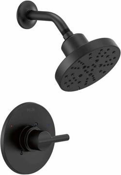 Single Handle Multi Function Shower Faucet in Matte Black