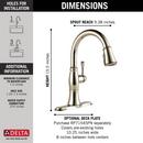Delta Faucet Lumicoat Polished Nickel Single Handle Pull Down Kitchen Faucet with Three-Function Spray, Magnetic Docking and ShieldSpray Technology 