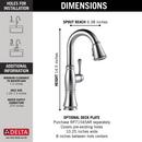Delta Faucet Lumicoat Arctic Stainless Single Lever Handle Bar Faucet 