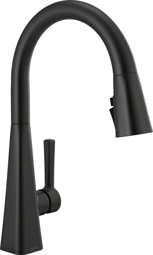 Delta Faucet Matte Black Pull Down Kitchen Faucet 