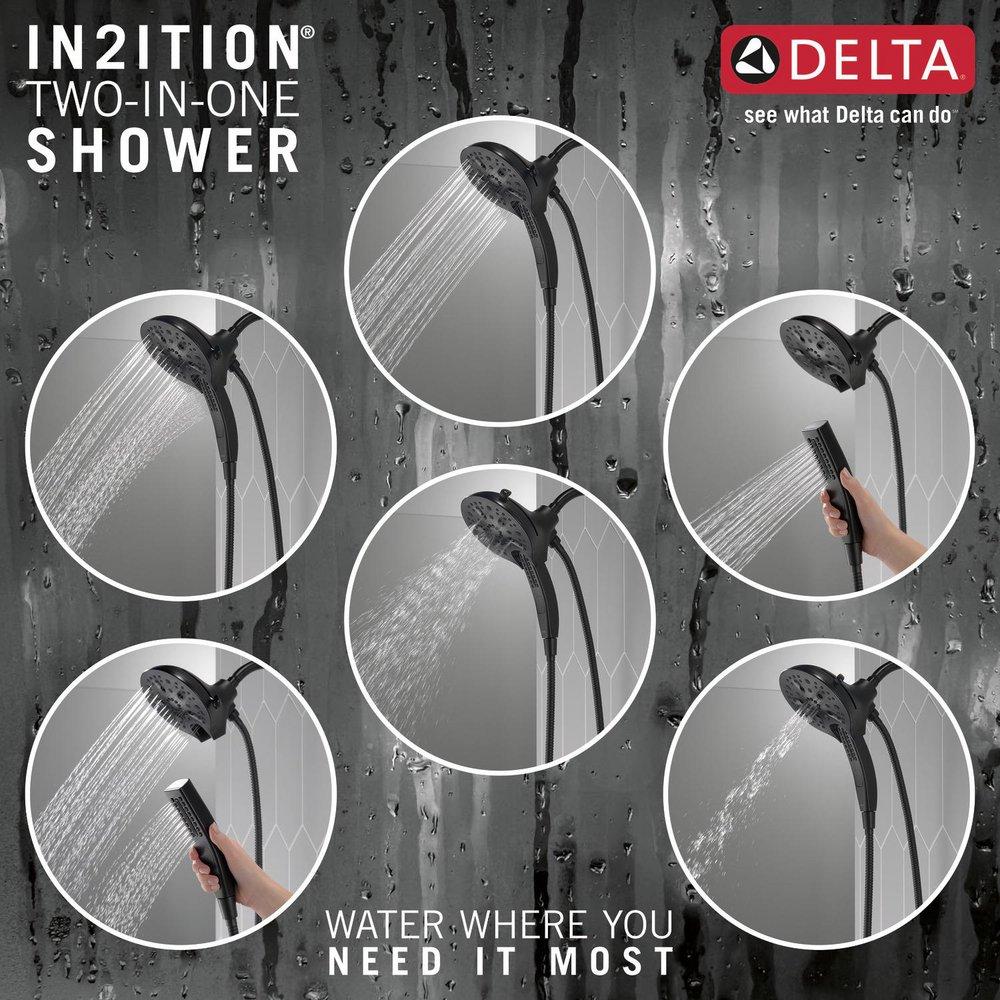 Delta Faucet Matte Black Multi Function Hand Shower 
