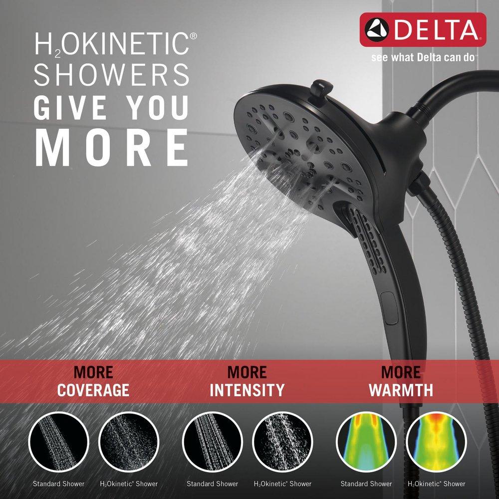 Delta Faucet Matte Black Multi Function Hand Shower 