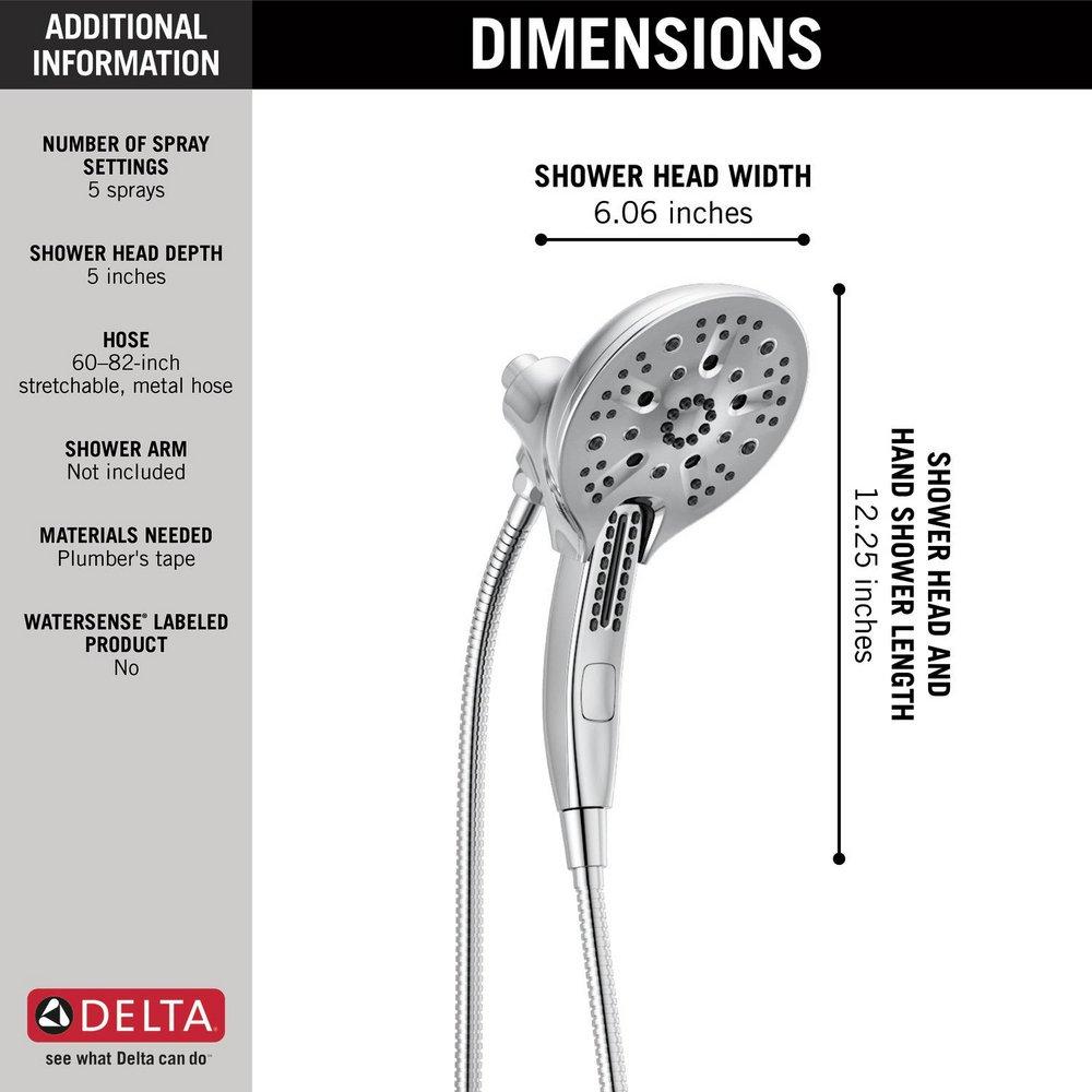 Delta Faucet Chrome Multi Function Hand Shower 