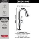Delta Faucet Lumicoat Arctic Stainless Single Handle Lever Bar Faucet 
