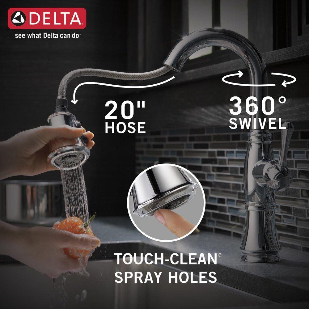 Delta Faucet Lumicoat Chrome Single Lever Handle Bar Faucet 