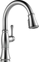 Delta Faucet Lumicoat™ Arctic Stainless Single Handle Pull Down Kitchen Faucet with Three-Function Spray, Magnetic Docking and ShieldSpray Technology