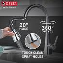 Delta Faucet Chrome Pull Down Kitchen Faucet 