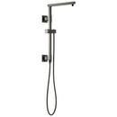 18 in. Shower Rail with Hose in Luxe Steel