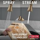 Delta Faucet Lumicoat Champagne Bronze Single Handle Pull Down Kitchen Faucet with Three-Function Spray, Magnetic Docking and ShieldSpray Technology 