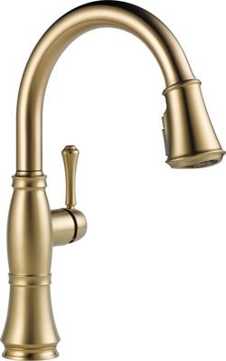 Single Handle Pull Down Kitchen Faucet in Lumicoat&reg; Champagne Bronze