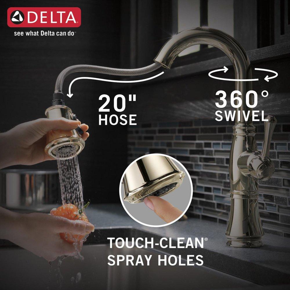 Delta Faucet Lumicoat Polished Nickel Single Lever Handle Bar Faucet 