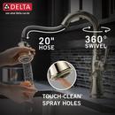Delta Faucet Lumicoat Polished Nickel Single Lever Handle Bar Faucet 