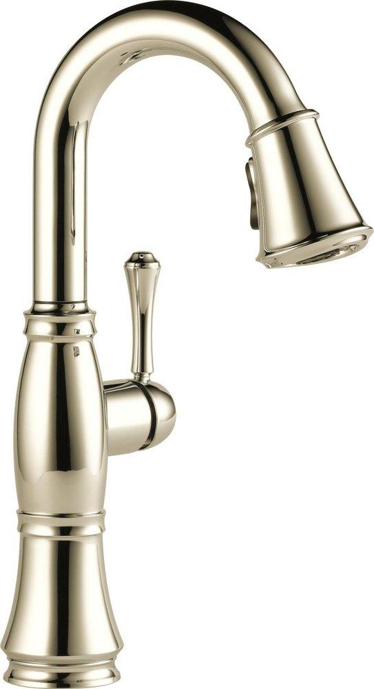 Delta Faucet Lumicoat Polished Nickel Single Lever Handle Bar Faucet 