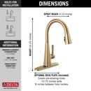 Delta Faucet Champagne Bronze Pull Down Kitchen Faucet 