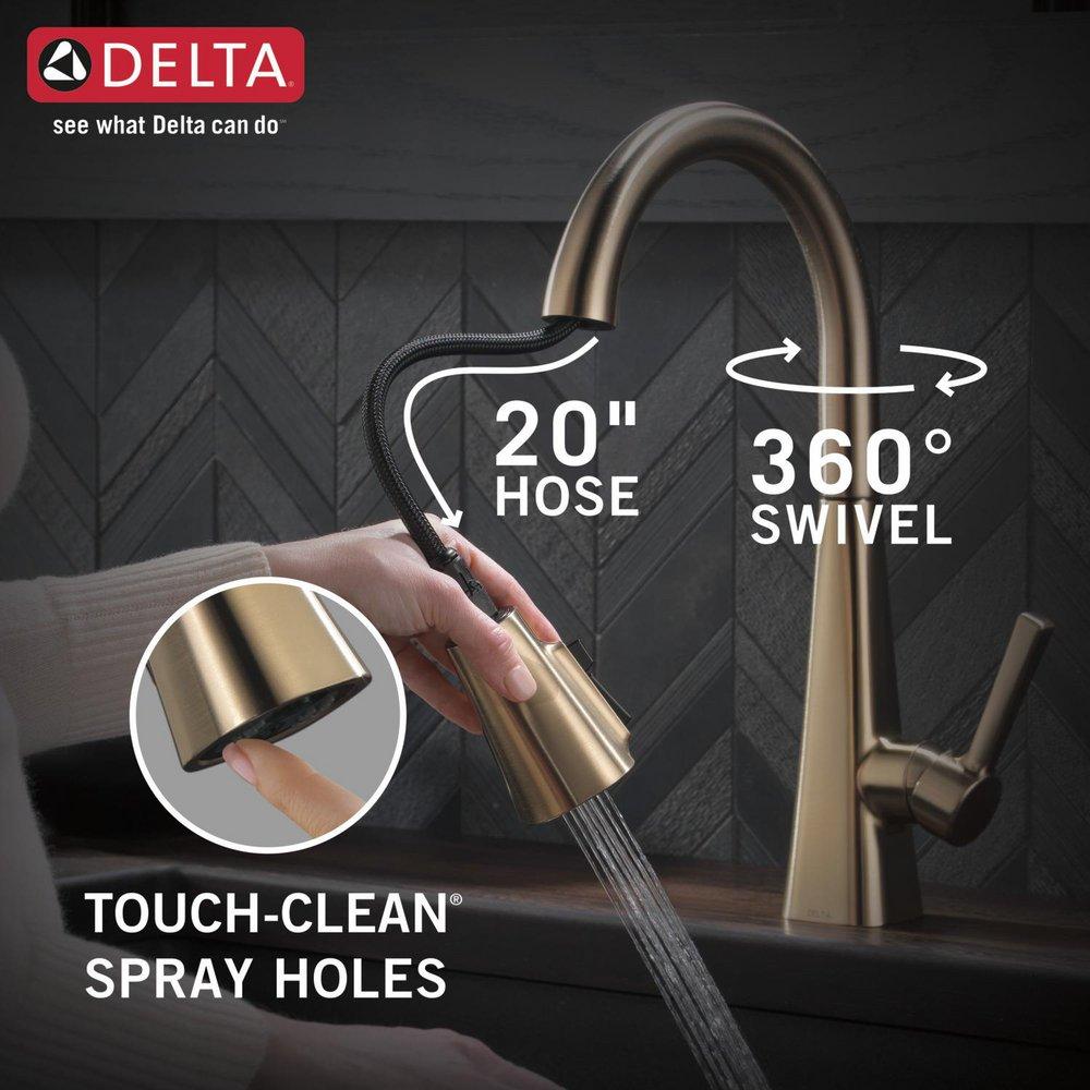 Delta Faucet Champagne Bronze Pull Down Kitchen Faucet 
