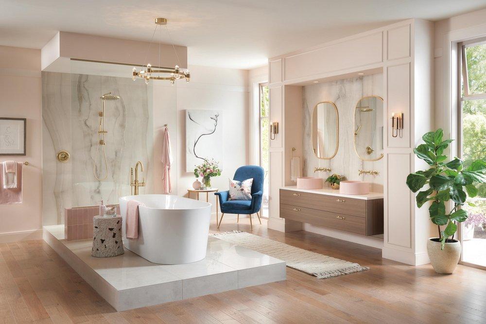 Single Handle Single Function Shower System in Luxe Gold 