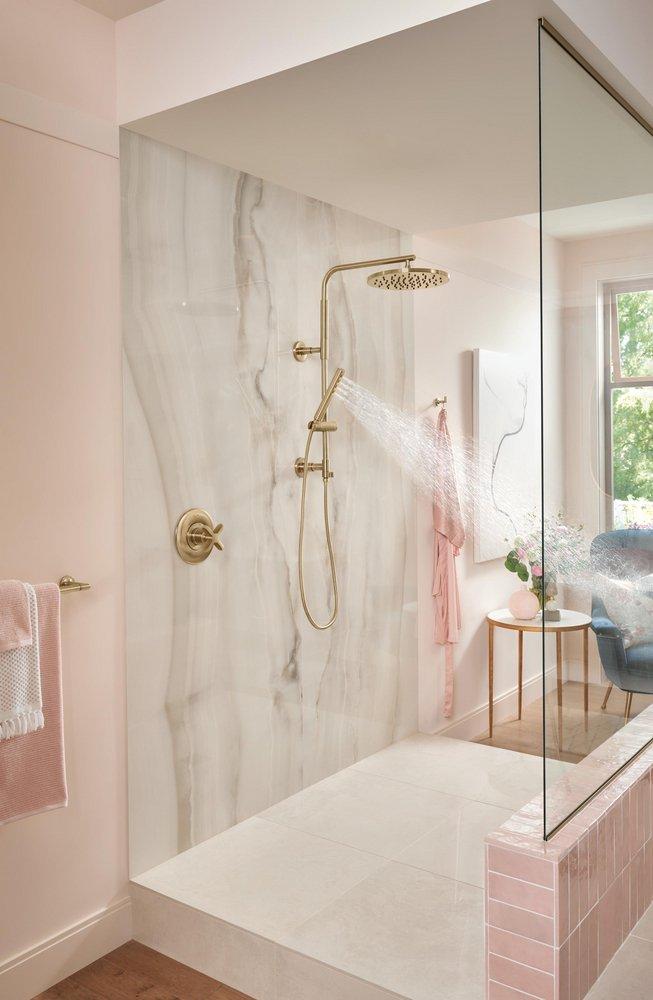 Single Handle Single Function Shower System in Luxe Gold 