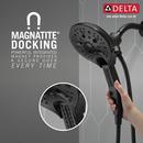 Delta Faucet Matte Black Multi Function Hand Shower 