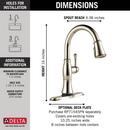 Delta Faucet Lumicoat Polished Nickel Single Handle Pull Down Touch Activated Kitchen Faucet 