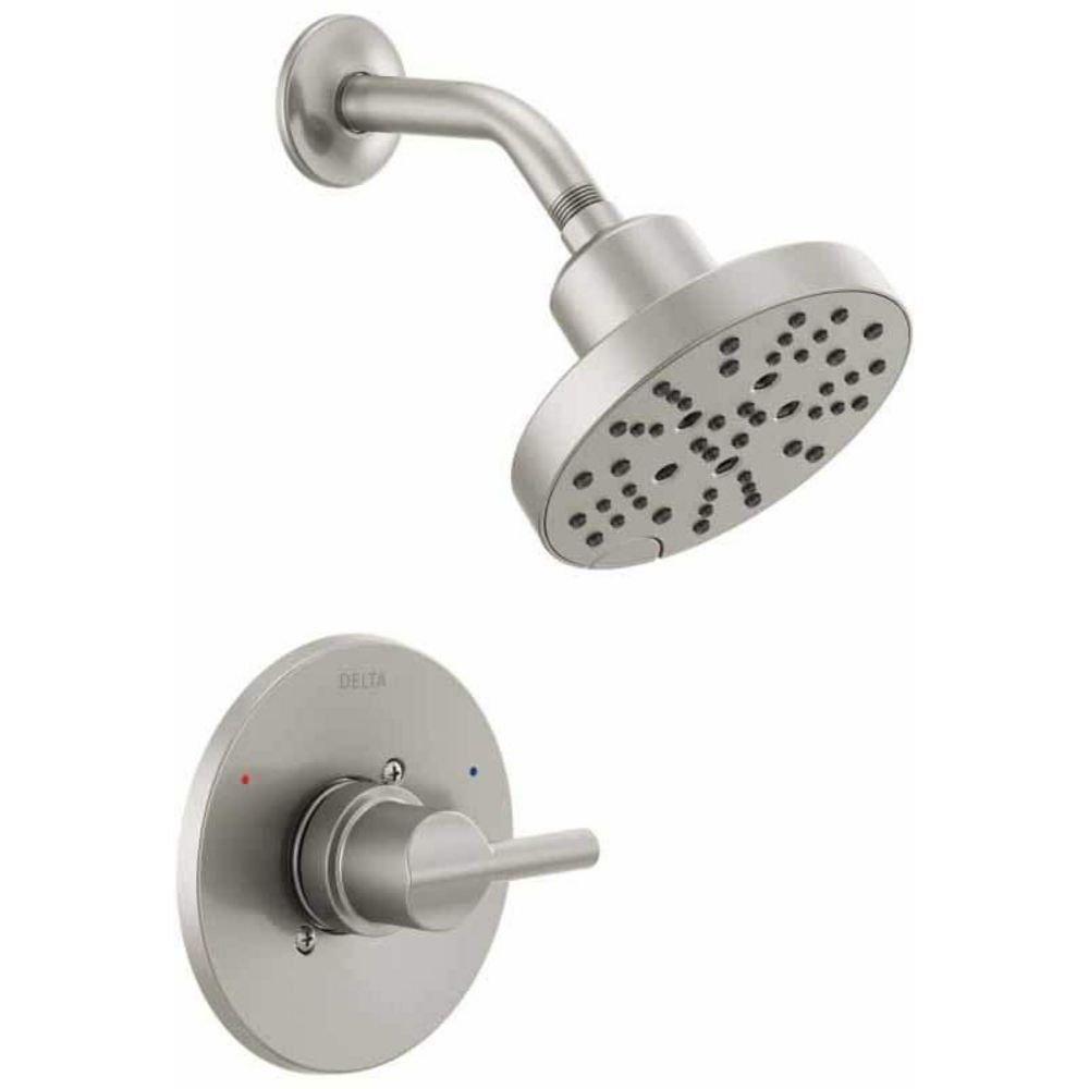 Single Handle Multi Function Shower Faucet in Brilliance Stainless (Trim Only) 