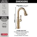 Delta Faucet Lumicoat Champagne Bronze Single Lever Handle Bar Faucet 