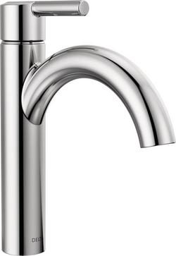 Single Handle Monoblock Bathroom Sink Faucet in Chrome