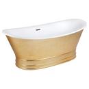69 x 31-1/8 in. Freestanding Bathtub Center Drain in Gold Leaf with Chromes Trim