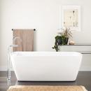 67 x 31-1/8 in. Freestanding Bathtub End Drain in White with Bronze Tones Trim