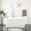 63-1/2 x 31-5/8 in. Freestanding Bathtub End Drain in White with Bronze Tones Trim