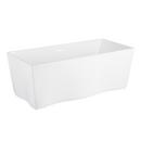 63 x 29 in. Freestanding Bathtub End Drain in White with Whites Trim