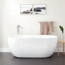 55-3/8 x 29-1/8 in. Freestanding Bathtub with Center Drain in White and White Trim