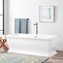 68 x 30 in. Freestanding Bathtub Offset Drain in White with Bronze Tones Trim