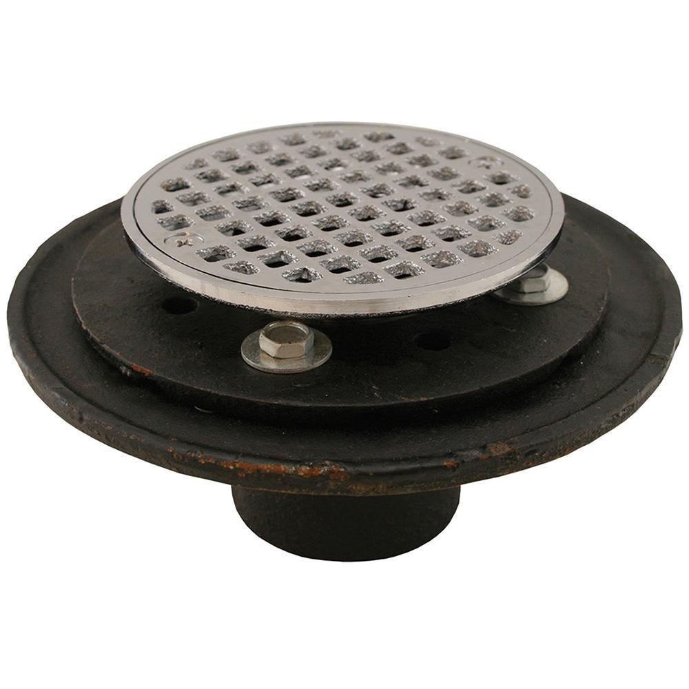 Jones Stephens 2 in. No Hub Cast Iron Shower Drain 