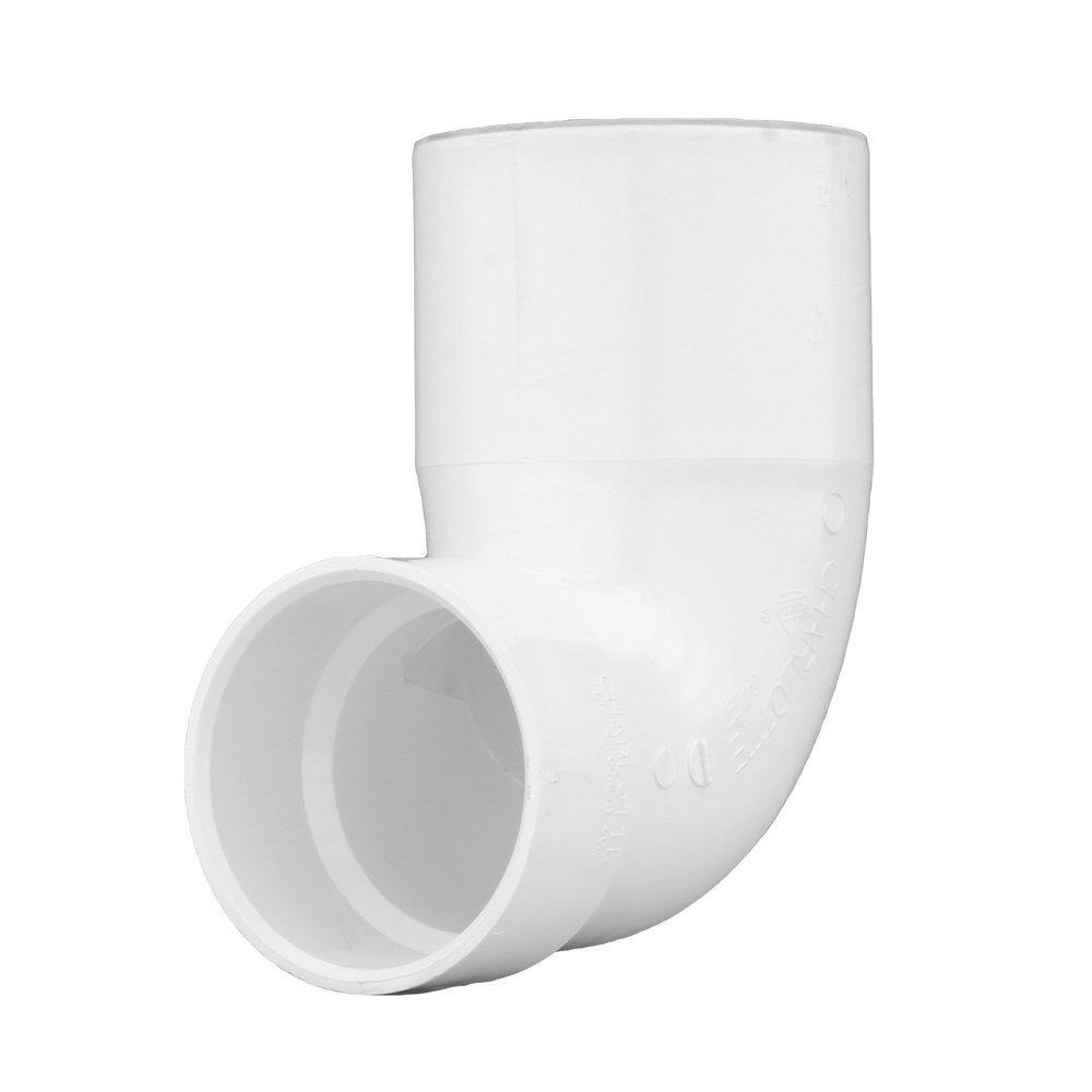 White PVC DWV x Street Closet Bend with Test Cap 