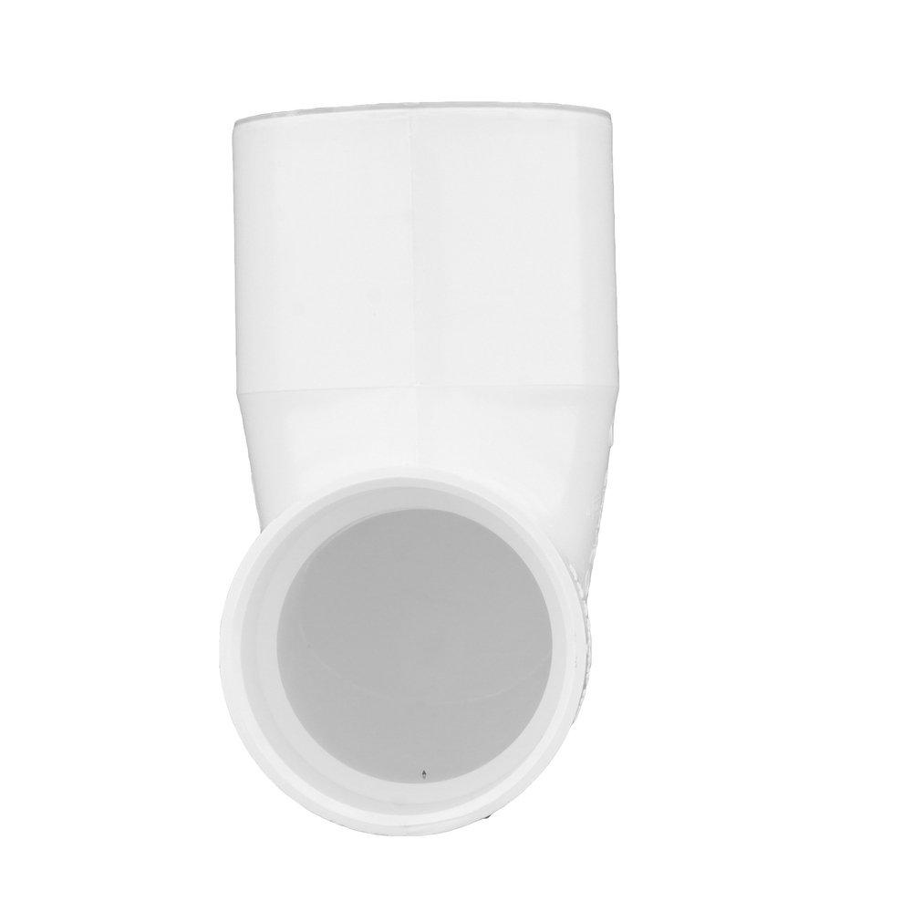 White PVC DWV x Street Closet Bend with Test Cap 