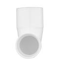 White PVC DWV x Street Closet Bend with Test Cap 