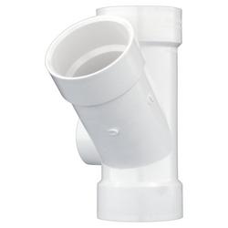 4 in. PVC DWV Wye with 2 in. Left Side Inlet