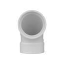 White Hub Straight and DWV Schedule 30 PVC 90 Degree Elbow 